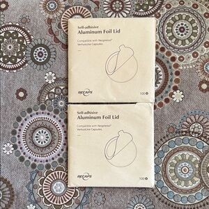 Recaps Self-Adhesive Aluminum Foil Lid -  (2 Packs) 200 total